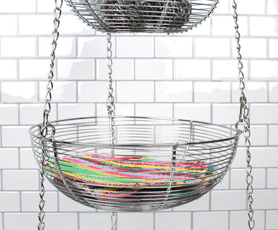 Three-Tier Fruit Basket - Woven Wire