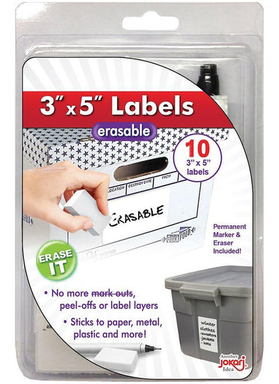 Jokari Erasable 3 x 5 Inch Labels