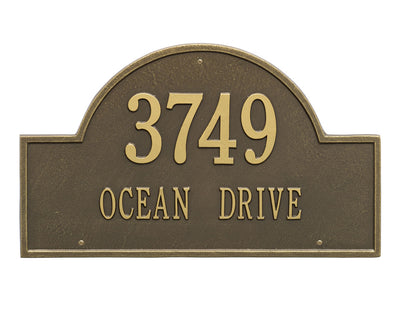 Arch Wall Address Plaque - Estate Two-Line