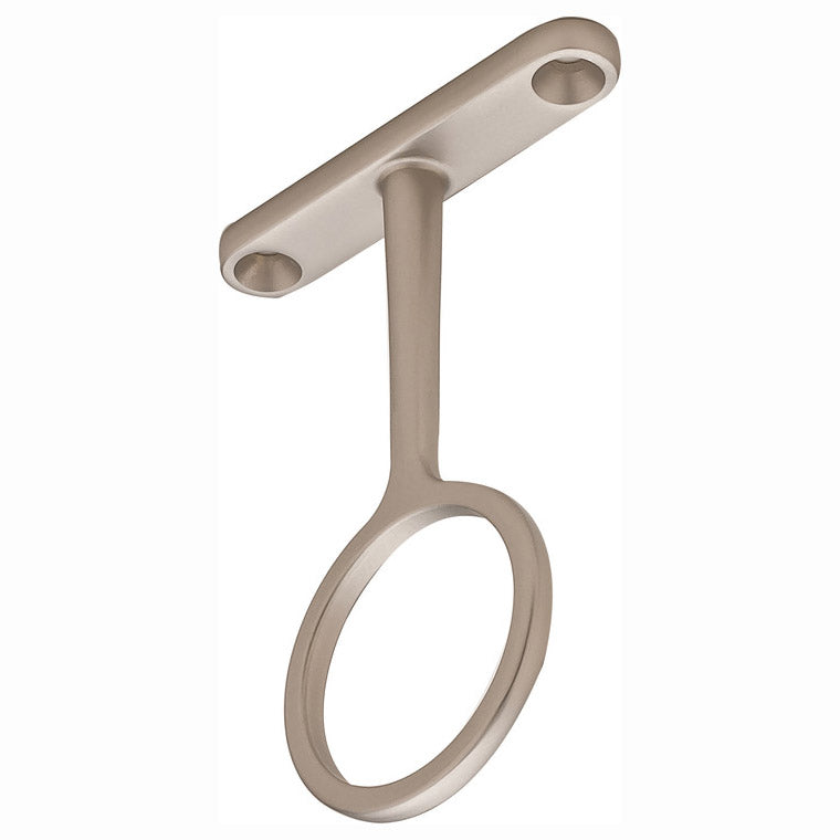 Center Support Bracket For Oval Closet Rod - Matte Black, Fits 15mm X 30mm Rods