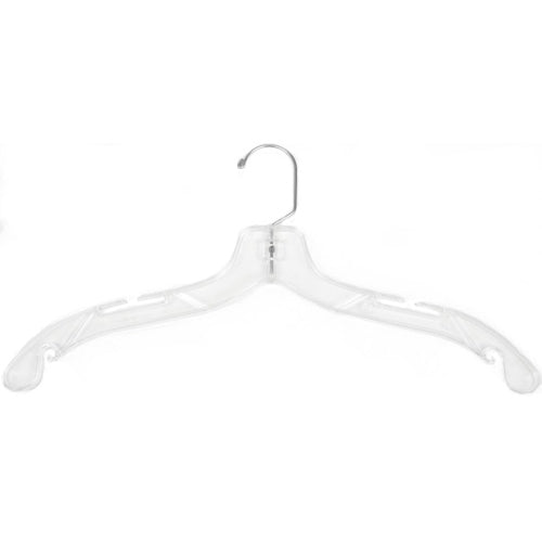 Clear Plastic Clothes Hanger - 17 Inch