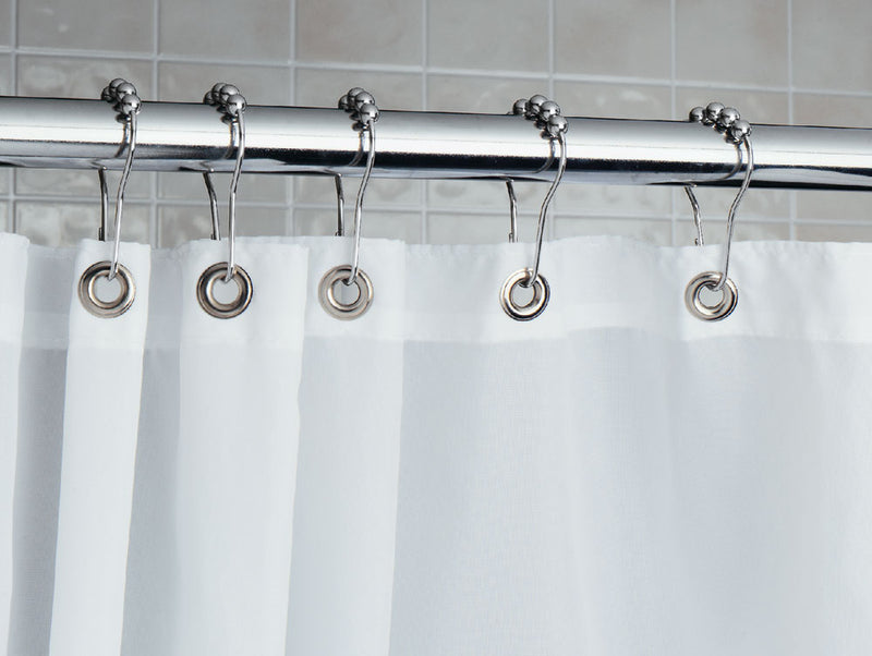 Roller Shower Curtain Rings - Chrome