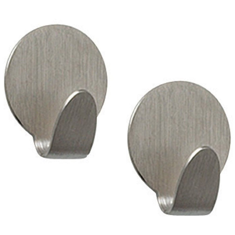 Spectrum 2-Pack Magnetic Large Round Hooks in Brushed Nickel