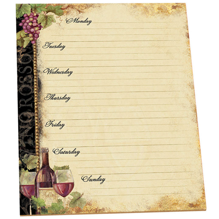 Magnetic Weekly Planner - Gilded Wine