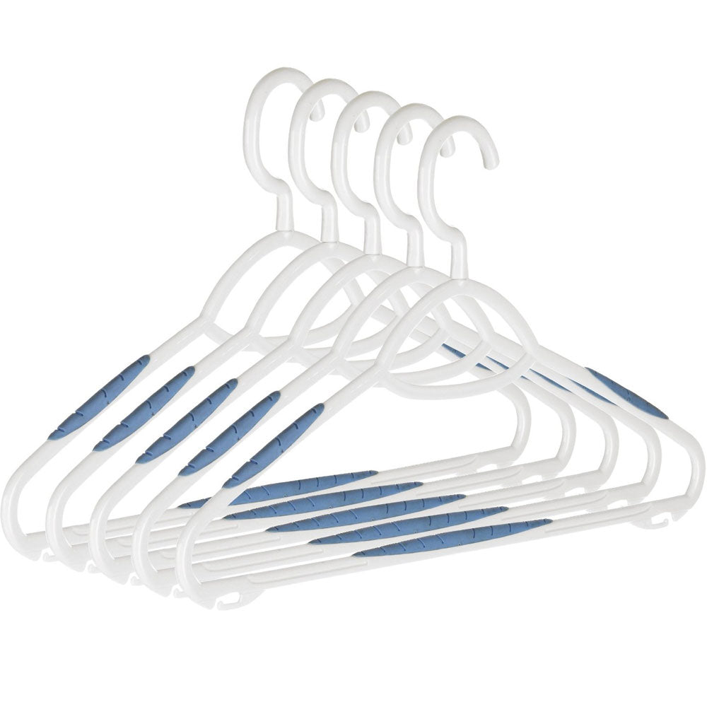 Hang-Safe Skirt/Slack Hanger - White Plastic Gripper Hangers