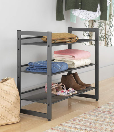 3-Tier Closet Shelf - Gunmetal