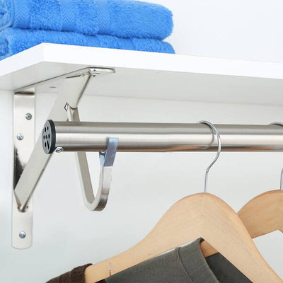 Adjustable Closet Rod - Brushed Nickel