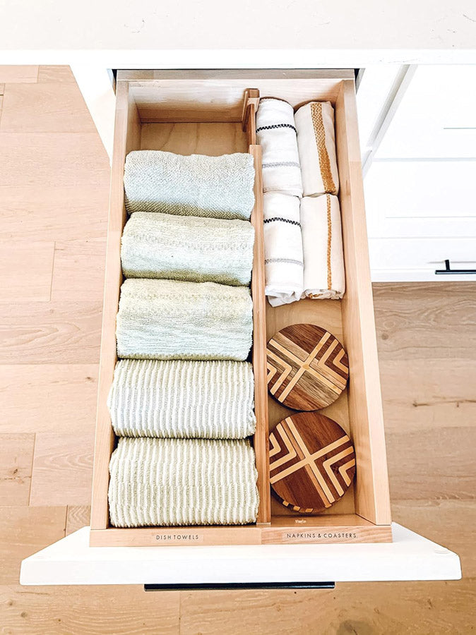 Bamboo Drawer Dividers - Shallow