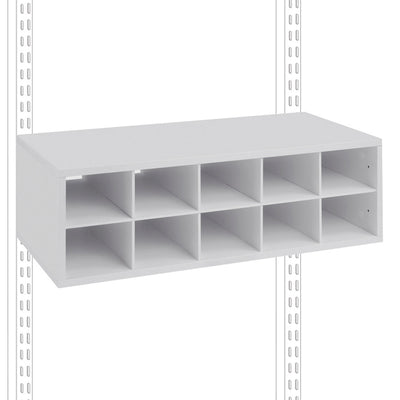 Double Hang Big O-Box Cubby Unit - White