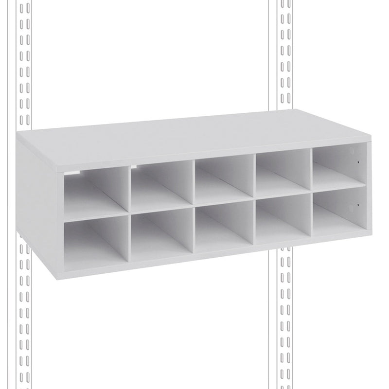 Double Hang Big O-Box Cubby Unit - White