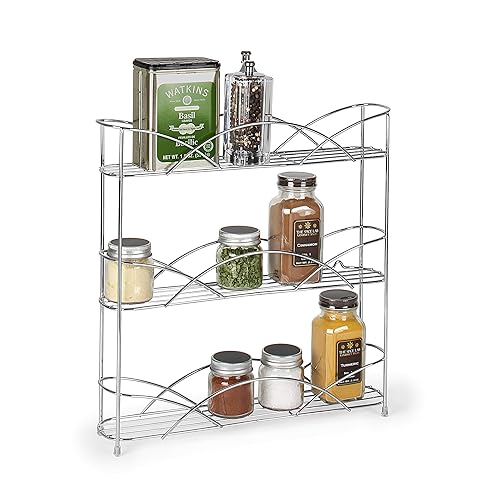 Counter Top - Wall Mount Spice Rack - Chrome