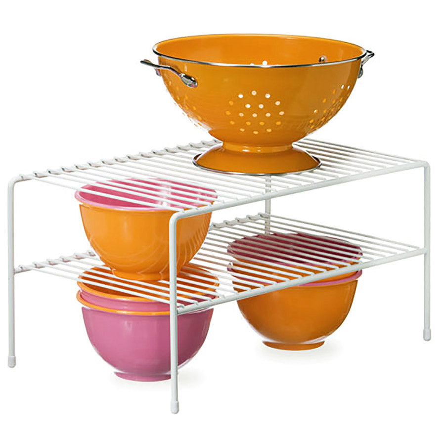 Two Tier Wire Shelf - White – Organize-It