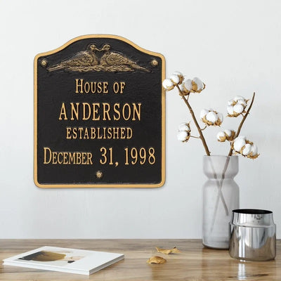 Doves Wall Mount Wedding Plaque