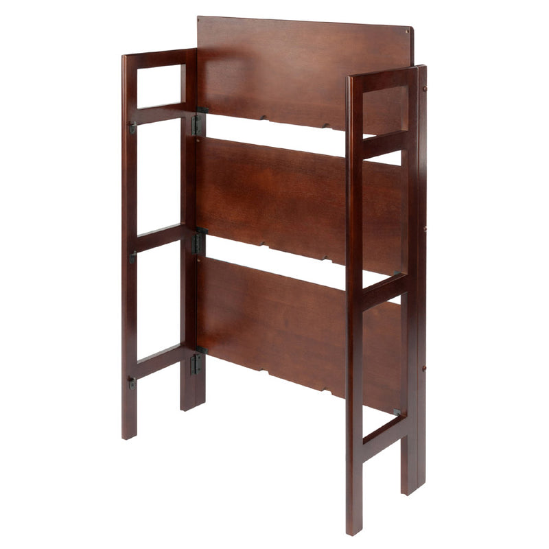 Three Tier Folding Storage Shelf - Antique Walnut