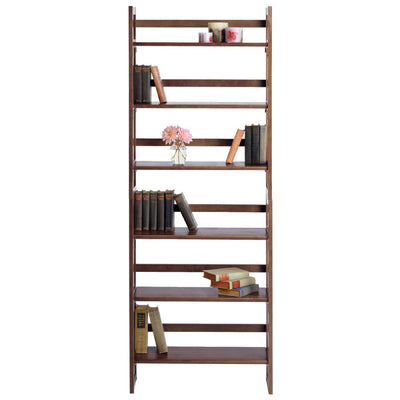 Three Tier Folding Storage Shelf - Antique Walnut