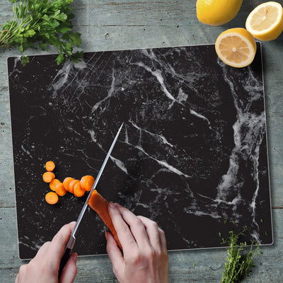 15 x 12 inch Tempered Glass Cutting Board - Marble