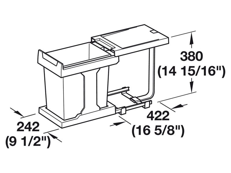 Hailo Pull-Out Cabinet Trash Bin