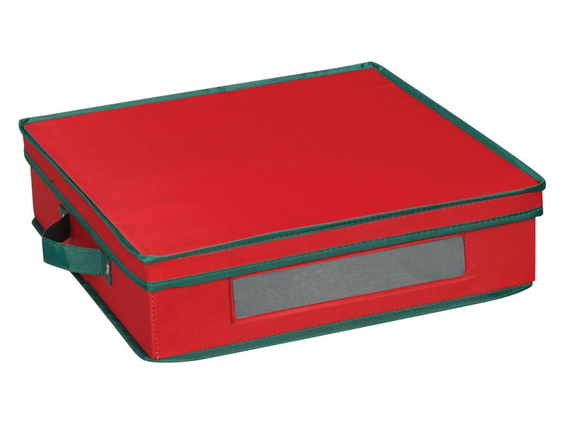Holiday Charger Plate Storage Container - Red