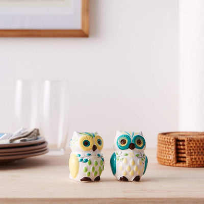 Salt and Pepper Shakers - Floral Owls