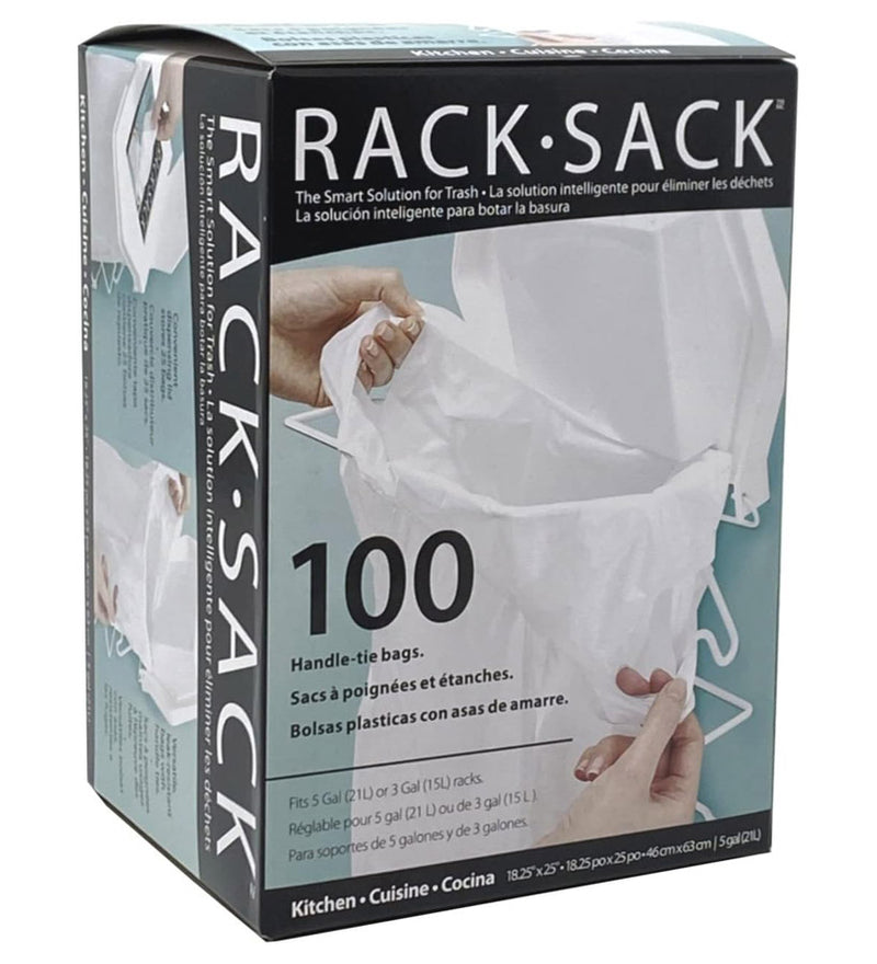 Rack Sack 5 Gallon Trash Bags - 100 Count