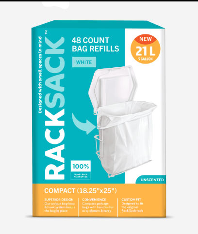 Rack Sack 5 Gallon Trash Bags - 48 Count