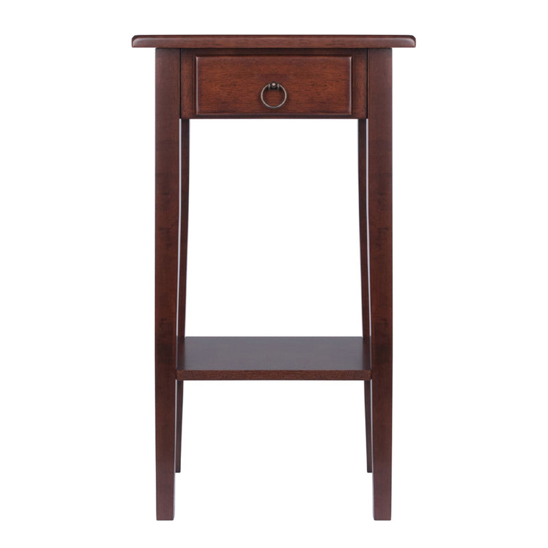 Regalia Accent Table With Drawer - Walnut