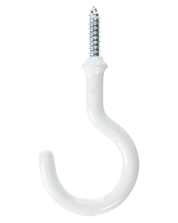 Under Shelf Screw Hooks - White