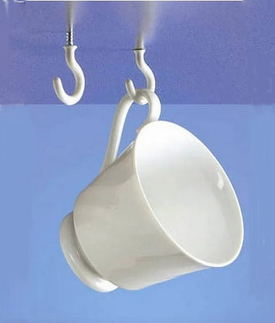 Under Shelf Screw Hooks - White