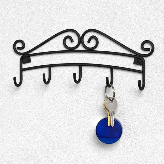 Scroll Five Hook Key Rack