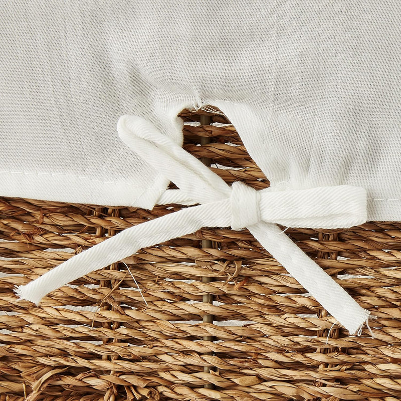 Canvas Lined Seagrass Basket - Small