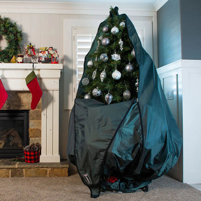 Upright Decorated Christmas Tree Storage Bag