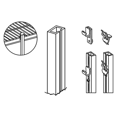 Shelf Clips for Vertical Support Pole