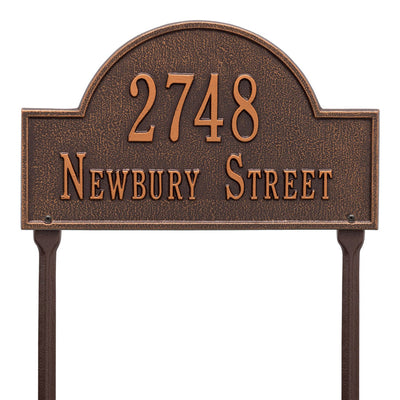 Arch Lawn Address Plaque - Two-Line