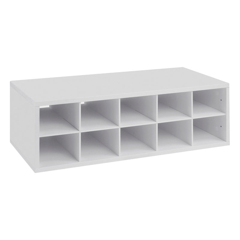 Double Hang Big O-Box Cubby Unit - White