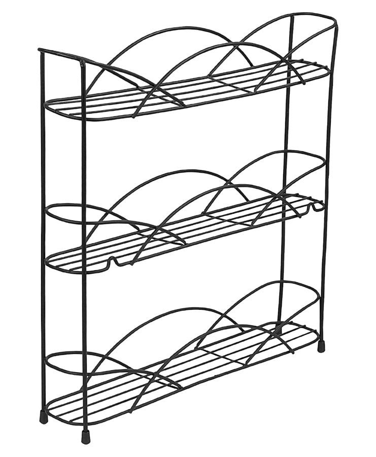 Countertop - Wall-Mount Spice Rack - Black