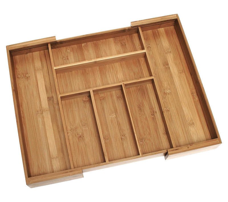 Bamboo Expandable Flatware Organizer