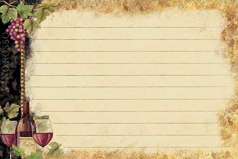 4 x 6 Recipe Cards - Gilded Wine
