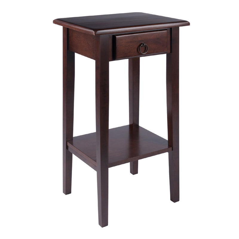 Regalia Accent Table With Drawer - Walnut