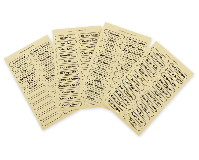 96 Rectangle Spice Labels