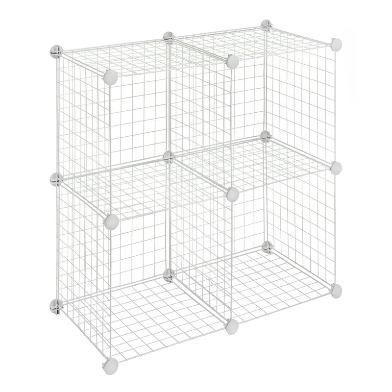 Interlocking Wire Storage Cubes - White