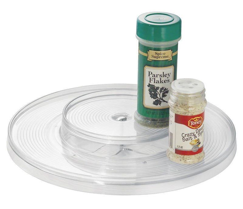 Two-Level Clear Lazy Susan Turntable - 11 Inch