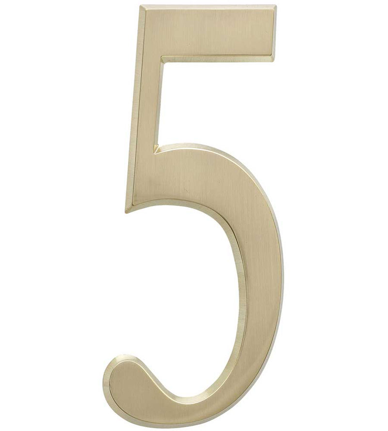 Design-It 4.75 Inch Numbers - Satin Brass