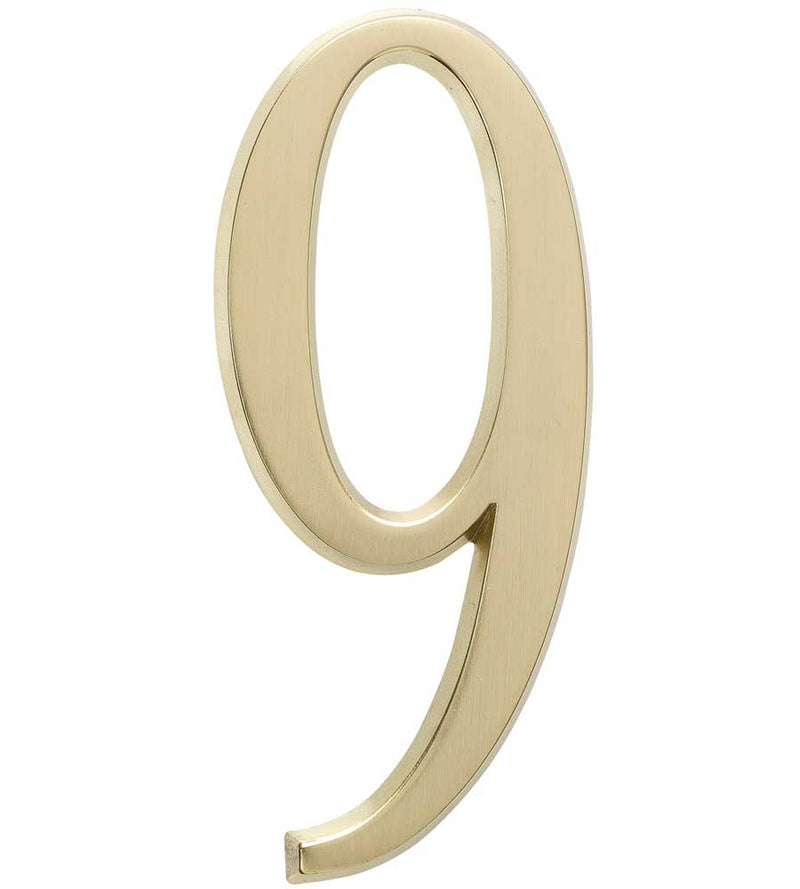 Design-It 4.75 Inch Numbers - Satin Brass