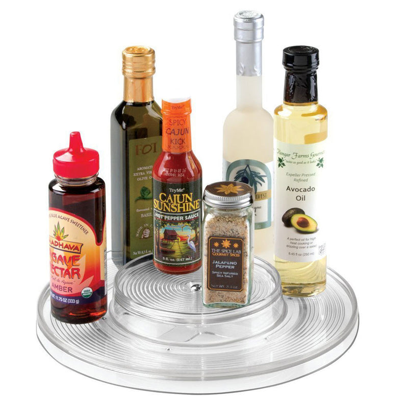 Two-Level Clear Lazy Susan Turntable - 11 Inch