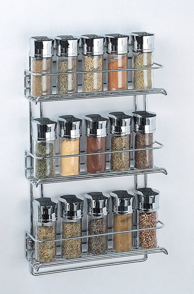 Three-Tier Mounted Spice Rack - Chrome