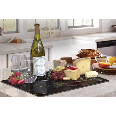 15 x 12 inch Tempered Glass Cutting Board - Marble