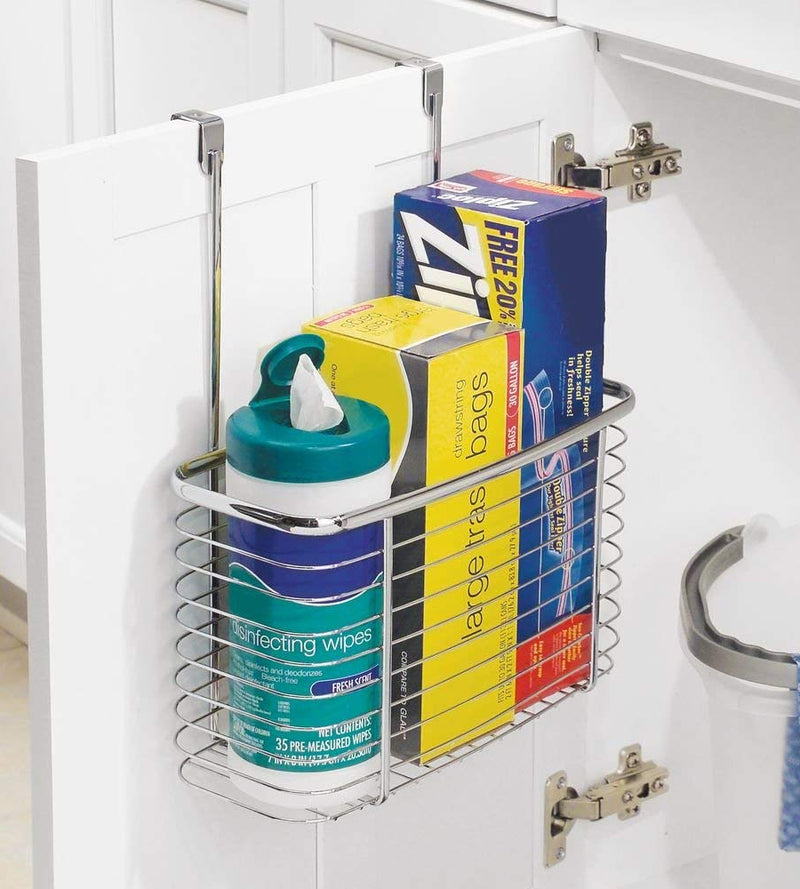 Axis Chrome Over Cabinet Deep Storage Basket