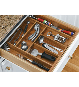 Bamboo Expandable Flatware Organizer