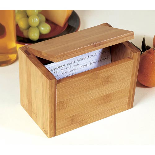 Bamboo Recipe Box