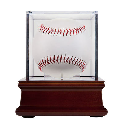 Acrylic Baseball Display Case and Wood Base